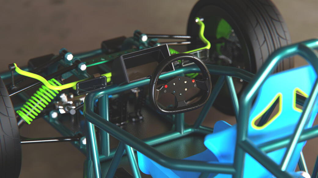 Race Kart 3D Render